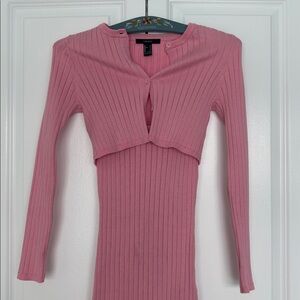 Forever 21 Blush Ribbed Knitwear Set